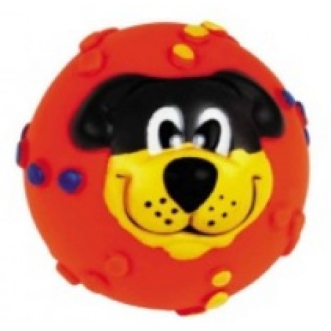 Игрушка мяч виниловый с мордой собаки, 7 см