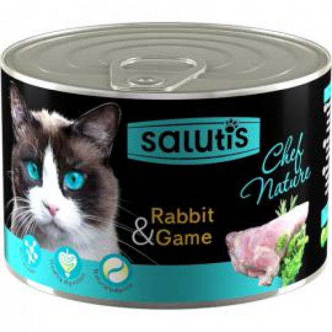 Мясной паштет Salutis Chef Nature Rabbit & Game кролик и дичь, для кошек 190г