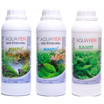 Набор удобрений для аквариумных растений AQUAYER Микро + Макро + Калий 1 л фото