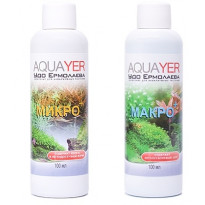 Набор удобрений для аквариумных растений AQUAYER Микро + Макро 100 мл фото