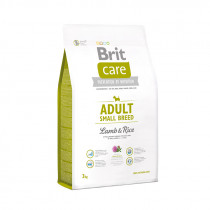 Корм с рисом и ягненком Brit Care Adult Small Breed Lamb & Rice для мелких пород собак 132707 /9898, 3кг фото