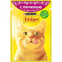 Консервы для котов Friskies, с печенью в соусе, упаковка 26х85 г