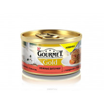Влажный корм для кошек Gourmet Gold с говядиной и томатом, 85г