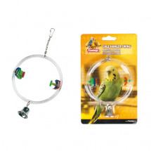Игрушка для птиц круглая качалка с колокольчиком Karlie-Flamingo cage hanger swing, 11 cм
