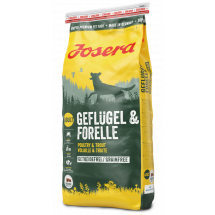 Корм для собак Josera Geflugel & Forelle беззерновой с птицей и форелью,15 кг