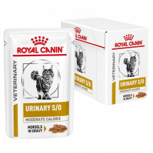 Консервы Royal Canin Urinary S/O Moderate Calorie кусочки в соусе, при мочекаменной болезни, упаковка 12шт х85г