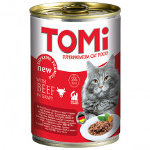 Консервы для кошек TOMi, с говядиной, 0,4кг