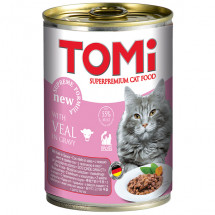 Консервы для кошек TOMi, с телятиной, 0.4кг