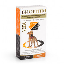 Витамины VEDA БИОРИТМ для собак средних размеров, 48 таблеток