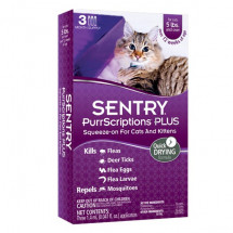 Капли против блох, клещей и вшей Sentry PurrScriptions для кошек весом от 2,2кг, 1,4мл, 1 пипетка