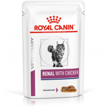 Консервы Royal Canin Renal Feline Chicken, для кошек с почечной недостаточностью, упаковка 12шт.х85г
