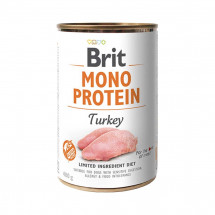 Консервы с индейкой  Brit Mono Protein Turkey для собак, 400 г