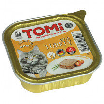 Консервы для кошек TOMi turkey, с индейкой, 0,1 кг