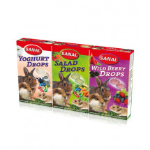 Sanal 3-Pack Drops «Йогурт, Салат, Дикая ягода» дропсы для грызунов 3х45 грамм