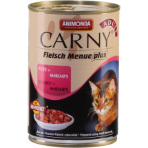 Консервы Animonda Carny Adult для кошек, со вкусом индейки и креветок, 400 г