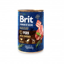 Консервы для собак Brit Premium by Nature свинина со свиной трахеей, 400 г