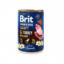 Консервы для собак Brit Premium by Nature индюшатина с индюшиной печенью