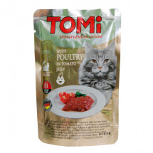 Консервы для кошек TOMi, мясо птицы в томатном желе, пауч, 0.1 кг