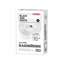 Vitomax Black&White ошейник против блох и клещей для собак, белый 70 см