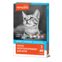 Капли Vitomax Sempero от паразитов для котов, 3 шт х 0,5 мл