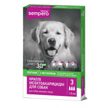 Капли Vitomax Sempero от паразитов для собак крупных пород 25 - 50 кг, 3 шт х 1 мл