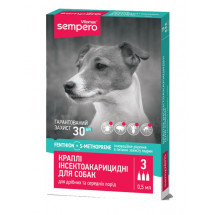 Капли Vitomax Sempero от паразитов для собак весом 3 - 25 кг, 3 шт х 0,5 мл