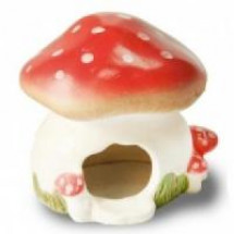 Домик - гриб в форме Мухомора для грызунов, Природа, размер: 15x15x16 см