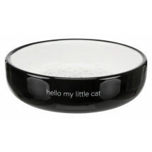 Миска керамическая для кошек коротконосых пород Trixie, 0.3 л / ø 15 см, 24771 черная / белая