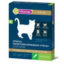 Vitomax Gold капли на холку от паразитов для котов