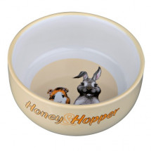 Миска для кролика Trixie Honey&Hopper, керамическая, 250мл/11см