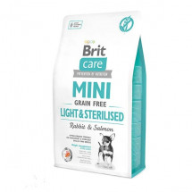Корм для контроля веса Brit Care GF Mini Light&Sterilised для собак малых пород