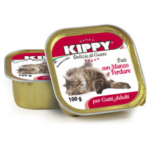 Консервы KIPPY паштет для кошек, говядина и овощи, 100г