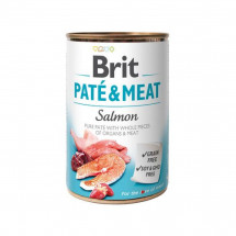 Консервы с лососем для собак Brit Pate & Meat Dog Salmon, 400 г