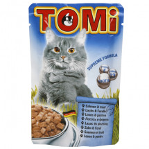 Консервы для кошек TOMi с лососем и форелью, пауч, 0.1кг