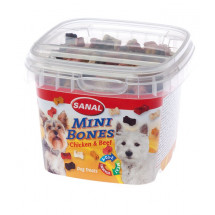 Sanal Dog Mini Bones «курица, говядина» лакомство для собак мелких пород 100 грамм       