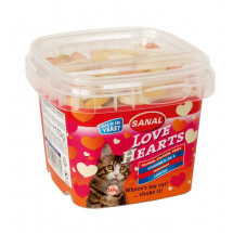 Sanal Cat Love Hearts Bites «лосось, куриные сердца» лакомство для котов 110 грамм       