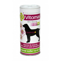 Витамины Vitomax «Здоровые зубы и кости» для собак с кальцием и фосфором 
