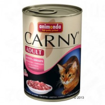 Консервы, паштет Animonda Carny Adult  для кошек, индейка, креветки,  400 грамм