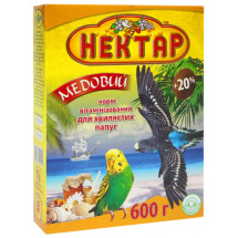Корм для волнистых попугаев НЕКТАР медовый, 600г