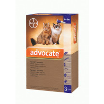 Капли Bayer Advocate Адвокат против паразитов, для кошек весом до 8 кг, пипетка, 91032
