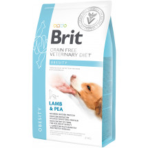 Корм Brit GF Veterinary Diet Dog Obesity при избыточном весе с ягнятиной, индейкой и горохом