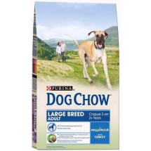 Корм Dog Chow Large Breed для собак с индейкой, 14кг