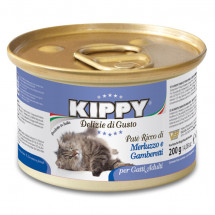 Консервы KIPPY паштет для кошек, треска и креветки, 200г