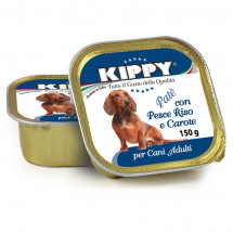 Консервы KIPPY Dog для собак с рыбой, рисом и морковью 150г 