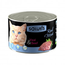 Консервы мясные для кошек Salutis Veal&Beef, 190г
