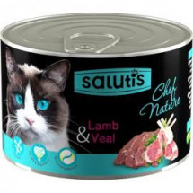 Мясной паштет Salutis Lamb&Veal с ягнятиной, для кошек 190г