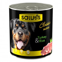 Мясной паштет Salutis Turkey & Carrots для собак, с индюшатиной, 360г