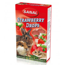 Sanal Strawberry Drops дропсы для грызунов «клубника» 45 грамм