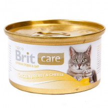 Brit Care куриная грудка с сыром, Консервы для кошек, 80г