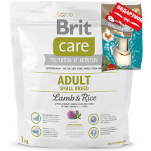 Корм с рисом и ягненком Brit Care Adult Small Breed Lamb & Rice для мелких пород собак 132708 /9904, 1кг